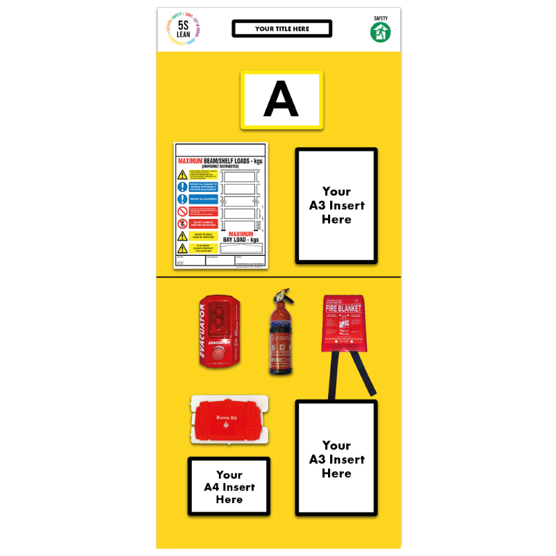 Modulean® Single Aisle Marker Rack End Board 4, Fire Station